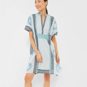 Emerson Fry India Collection Womens Dress OS CERULEAN EMERSON SHORT CAFTAN
